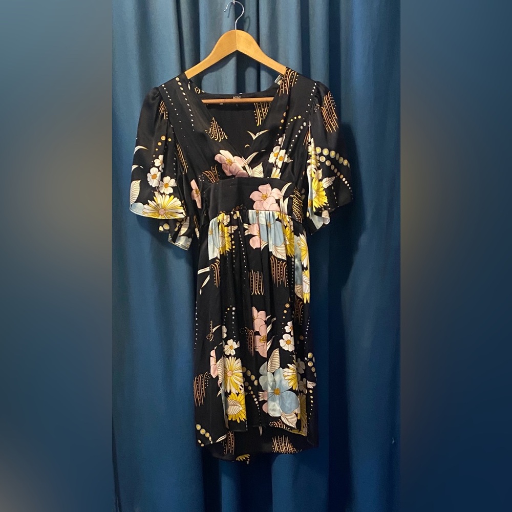 Bedo Floral Black Dress